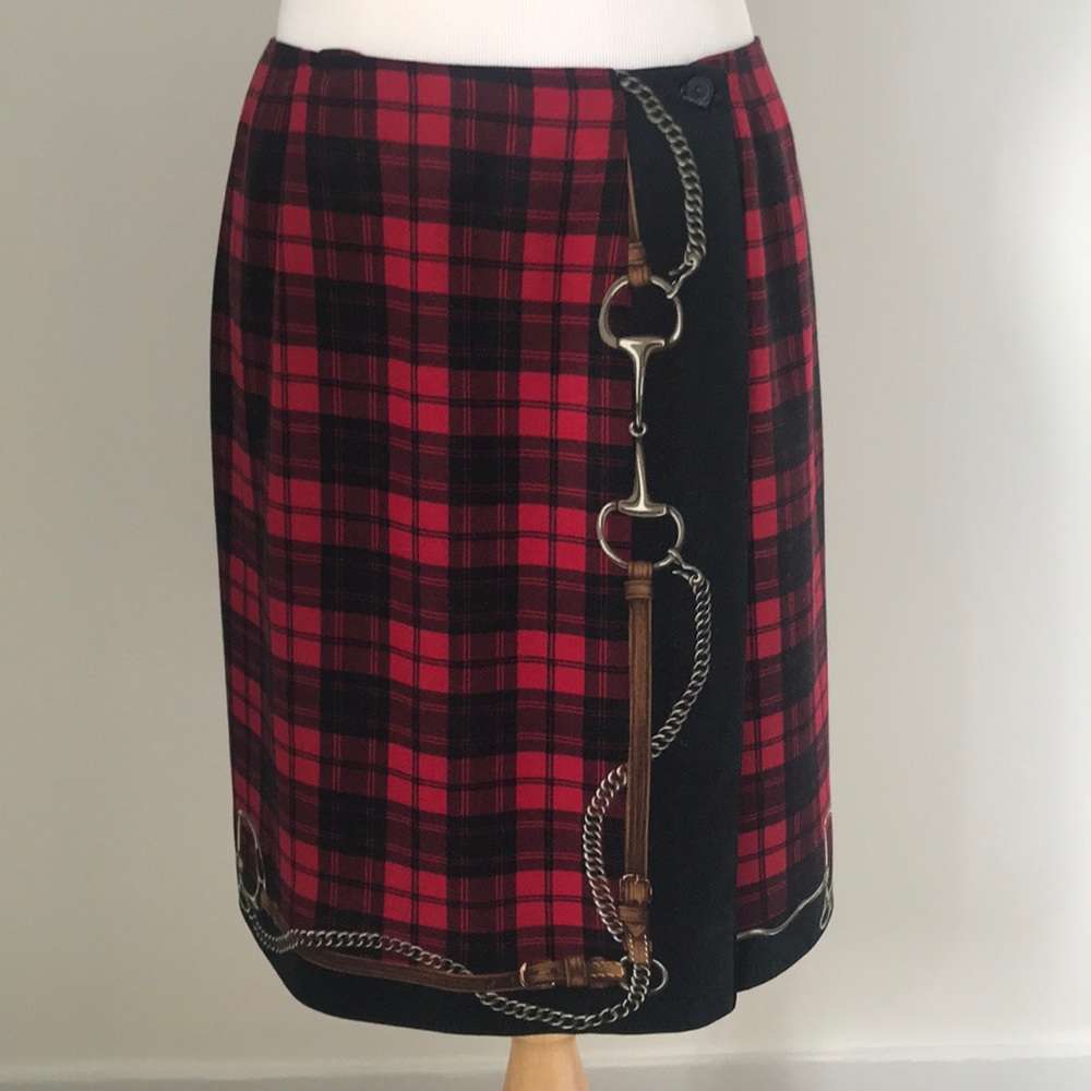 Talbot’s Ted Plaid Wrap Skirt Sz 4